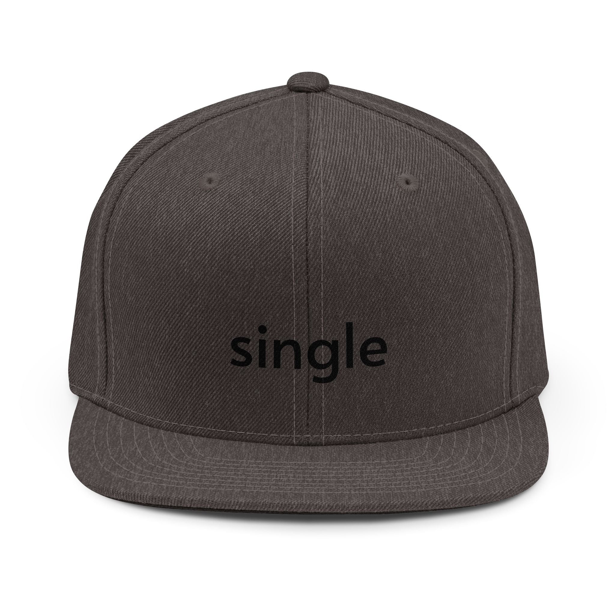 Single Embroidered Snapback Hat