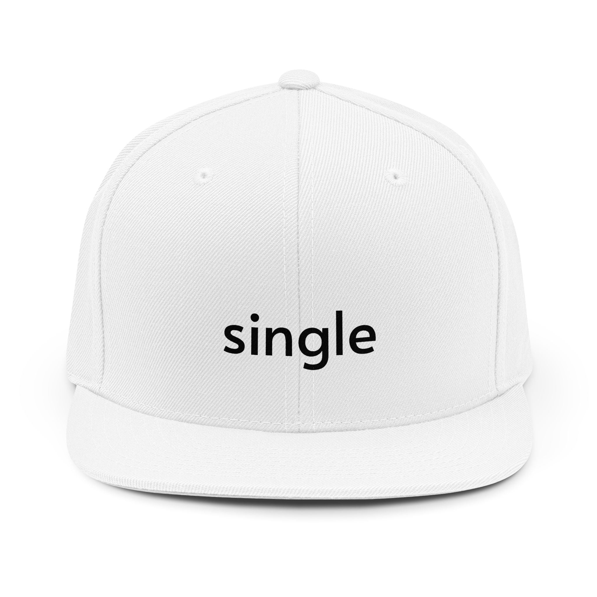 Single Embroidered Snapback Hat